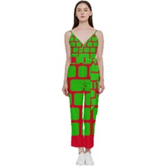 Keyboard Keys Computer Input Pc V-neck Camisole Jumpsuit by Ravend