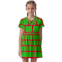 Keyboard Keys Computer Input Pc Kids  Asymmetric Collar Dress by Ravend