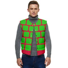 Keyboard Keys Computer Input Pc Men s Button Up Puffer Vest	 by Ravend