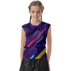 Colorful Abstract Background Kids  Raglan Cap Sleeve T-shirt