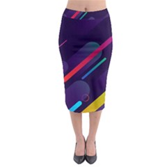 Colorful Abstract Background Midi Pencil Skirt by Ravend