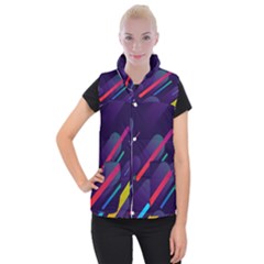 Colorful Abstract Background Women s Button Up Vest