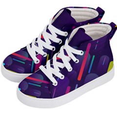 Colorful Abstract Background Kids  Hi-top Skate Sneakers by Ravend