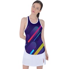 Colorful Abstract Background Racer Back Mesh Tank Top by Ravend