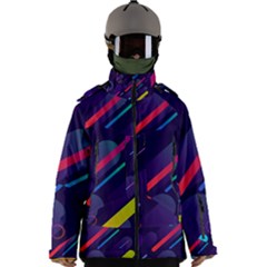 Colorful Abstract Background Men s Zip Ski And Snowboard Waterproof Breathable Jacket