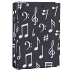 Chalk Music Notes Signs Seamless Pattern Playing Cards Single Design (rectangle) With Custom Box by Ravend