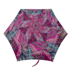 Fuchsia Waves Mini Folding Umbrellas by kaleidomarblingart