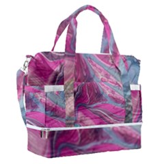 Fuchsia Waves Sports Shoulder Bag With Shoes Compartment