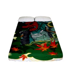 Armor Japan Maple Leaves Samurai Mask Cut Fitted Sheet (full/ Double Size) by Ndabl3x