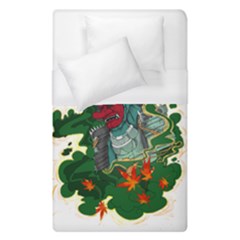 Armor Japan Maple Leaves Samurai Mask Cut Duvet Cover (single Size) by Ndabl3x