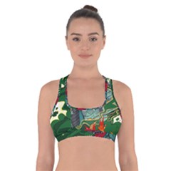 Armor Japan Maple Leaves Samurai Mask Cut Cross Back Sports Bra by Ndabl3x