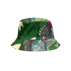 Armor Japan Maple Leaves Samurai Mask Cut Bucket Hat (kids) by Ndabl3x