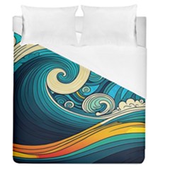 Waves Ocean Sea Abstract Whimsical Abstract Art 3 Duvet Cover (queen Size) by Ndabl3x