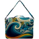 Waves Ocean Sea Abstract Whimsical Abstract Art 3 Box Up Messenger Bag View3