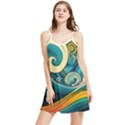 Waves Ocean Sea Abstract Whimsical Abstract Art 3 Summer Frill Dress View1