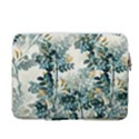 Vintage Retro Flowers Leaves Foliage Plants 14  Vertical Laptop Sleeve Case With Pocket View2