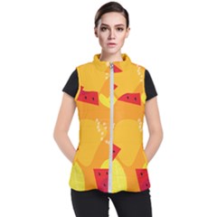 Watermelon Flower Women s Puffer Vest