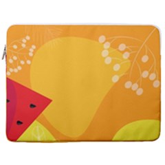 Watermelon Flower 17  Vertical Laptop Sleeve Case With Pocket by Bedest