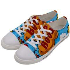 Comical Words Animals Comic Omics Crazy Graffiti Women s Low Top Canvas Sneakers by Bedest