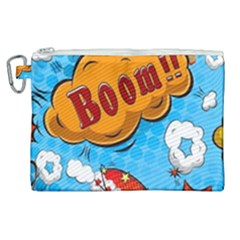 Comical Words Animals Comic Omics Crazy Graffiti Canvas Cosmetic Bag (xl) by Bedest