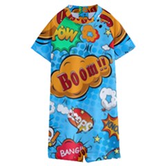 Comical Words Animals Comic Omics Crazy Graffiti Kids  Boyleg Half Suit Swimwear by Bedest