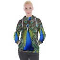 Peacock Bird Feathers Pheasant Nature Animal Texture Pattern Women s Hooded Pullover View1