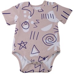 Abstract Leaf Nature Natural Beautiful Summer Pattern Baby Short Sleeve Bodysuit