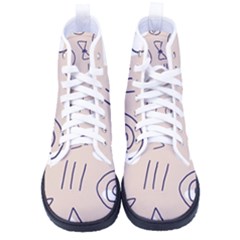 Abstract Leaf Nature Natural Beautiful Summer Pattern Men s High-top Canvas Sneakers