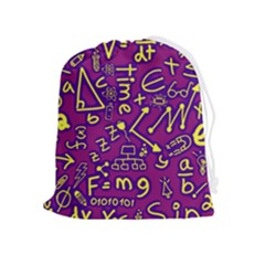 Background Doodles Math Drawstring Pouch (xl) by Bedest