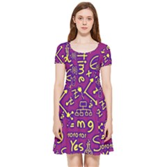 Background Doodles Math Inside Out Cap Sleeve Dress by Bedest