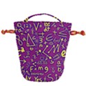 Background Doodles Math Drawstring Bucket Bag View1