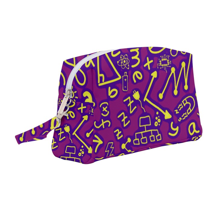 Background Doodles Math Wristlet Pouch Bag (Medium)