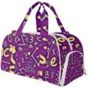 Background Doodles Math Burner Gym Duffle Bag View1