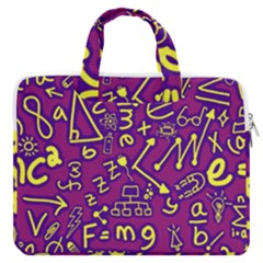 Background Doodles Math Macbook Pro 15  Double Pocket Laptop Bag  by Bedest