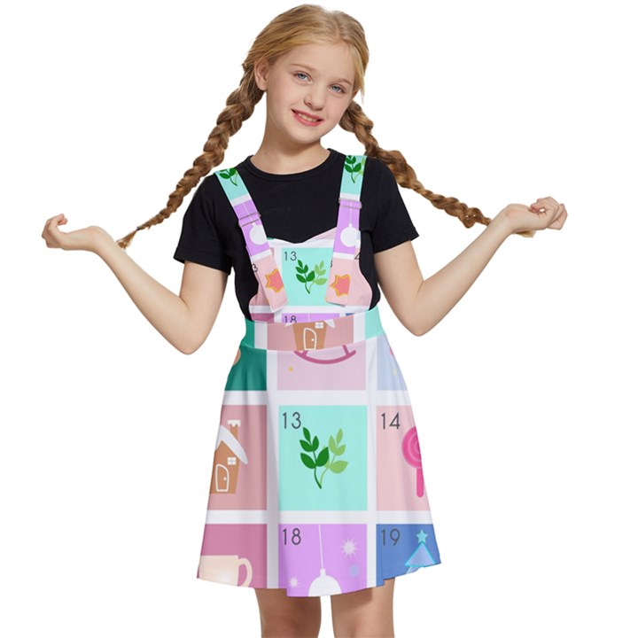 Christmas Wreath Advent Kids  Apron Dress