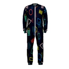 Memphis Seamless Patterns Abstract Jumble Textures Onepiece Jumpsuit (kids)