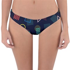 Memphis Seamless Patterns Abstract Jumble Textures Reversible Hipster Bikini Bottoms