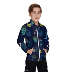 Memphis Seamless Patterns Abstract Jumble Textures Kids  Windbreaker