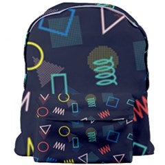 Memphis Seamless Patterns Abstract Jumble Textures Giant Full Print Backpack by Hannah976