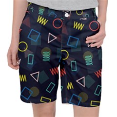 Memphis Seamless Patterns Abstract Jumble Textures Women s Pocket Shorts by Hannah976