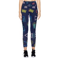 Memphis Seamless Patterns Abstract Jumble Textures Pocket Leggings  by Hannah976