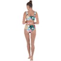 Abstract Seamless Pattern With Tropical Leaves Bandaged Up Bikini Set  View2