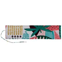 Abstract Seamless Pattern With Tropical Leaves Roll Up Canvas Pencil Holder (l) by Hannah976