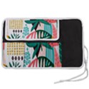 Abstract Seamless Pattern With Tropical Leaves Pen Storage Case (S) View2