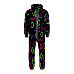 Geometric Seamless Pattern Hooded Jumpsuit (kids)