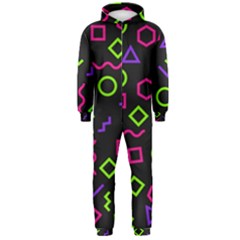 Geometric Seamless Pattern Hooded Jumpsuit (men)