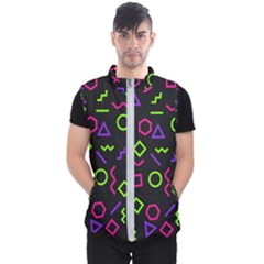 Geometric Seamless Pattern Men s Puffer Vest