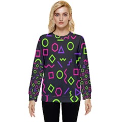 Geometric Seamless Pattern Hidden Pocket Sweatshirt