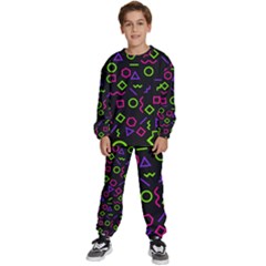 Geometric Seamless Pattern Kids  Sweatshirt Set