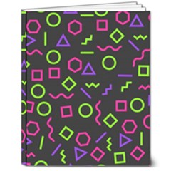 Geometric Seamless Pattern 8  X 10  Softcover Notebook by Hannah976